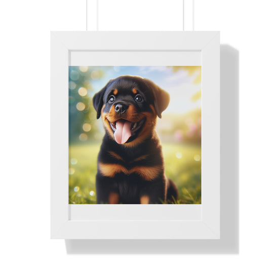 Adorable Rottweiler Framed Poster - Brighten Your Home Decor